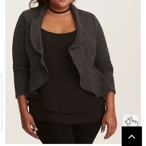 Torrid RUFFLE MILITARY BLAZER